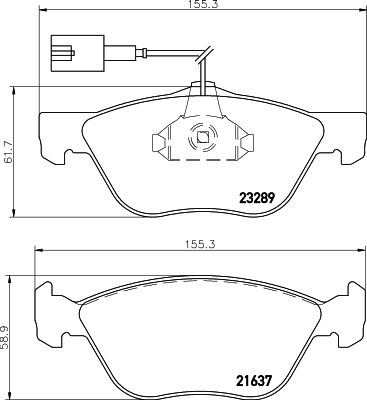 HELLA-PAGID Első fékbetét 8DB355007-931