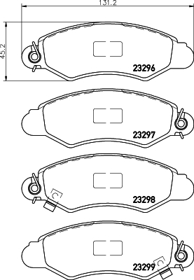 HELLA-PAGID Első fékbetét 8DB355017-011