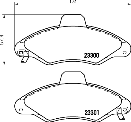 HELLA-PAGID Első fékbetét 8DB355019-291