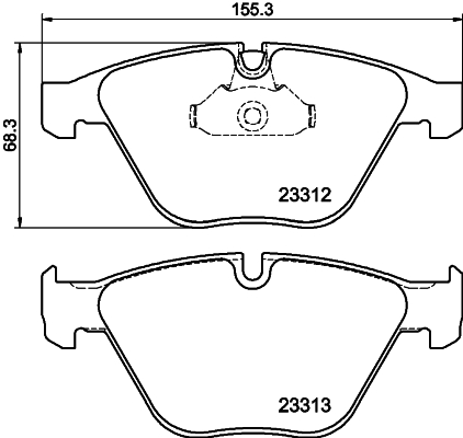 HELLA-PAGID Első fékbetét 8DB355015-391