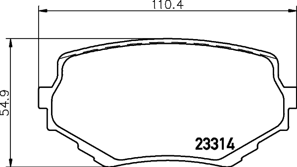 HELLA-PAGID Első fékbetét 8DB355017-181