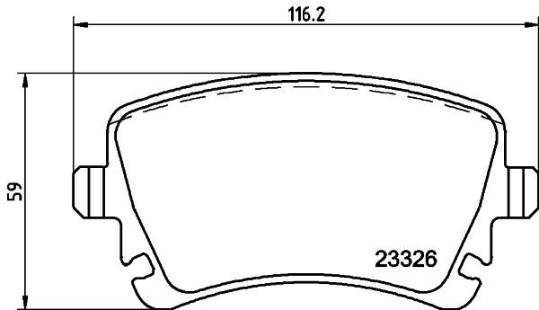 HELLA-PAGID Hátsó fékbetét 8DB355011-531