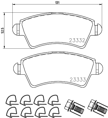 HELLA-PAGID Első fékbetét 8DB355009-871