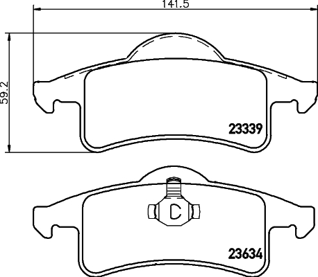 HELLA-PAGID Hátsó fékbetét 8DB355009-891