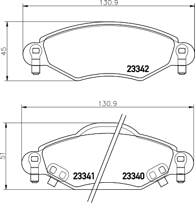 HELLA-PAGID Első fékbetét 8DB355010-791