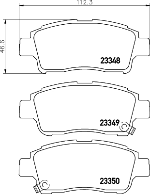 HELLA-PAGID Első fékbetét 8DB355017-071