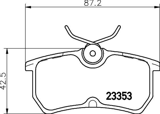 HELLA-PAGID Hátsó fékbetét 8DB355018-411