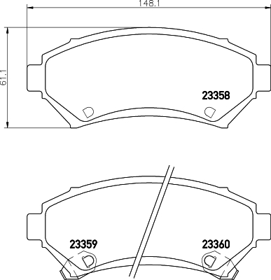 HELLA-PAGID Első fékbetét 8DB355016-951