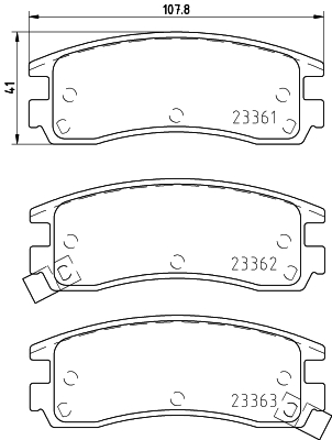 HELLA-PAGID Hátsó fékbetét 8DB355016-961