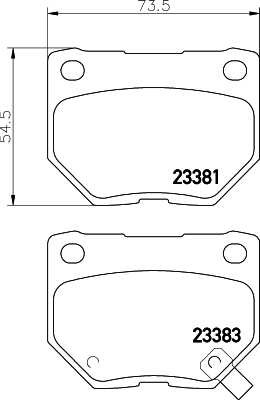 HELLA-PAGID Hátsó fékbetét 8DB355011-601