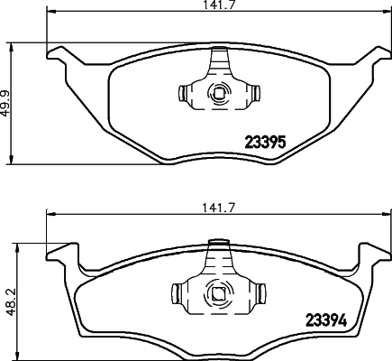 HELLA-PAGID Első fékbetét 8DB355008-481