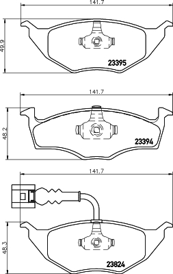 HELLA-PAGID Első fékbetét 8DB355009-021