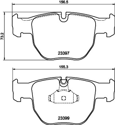 HELLA-PAGID Első fékbetét 8DB355009-301