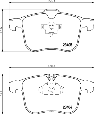 HELLA-PAGID Első fékbetét 8DB355009-431