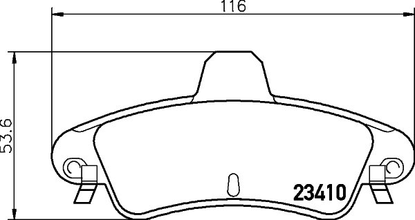 HELLA-PAGID Hátsó fékbetét 8DB355012-191