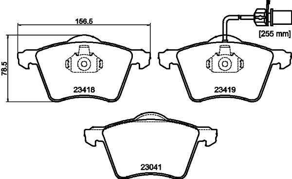 HELLA-PAGID Első fékbetét 8DB355010-631