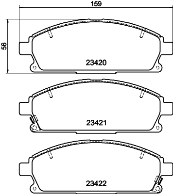 HELLA-PAGID Első fékbetét 8DB355009-661