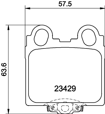 HELLA-PAGID Hátsó fékbetét 8DB355011-591