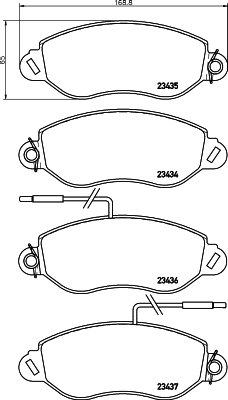 HELLA-PAGID Első fékbetét 8DB355010-531