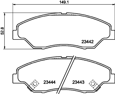 HELLA-PAGID Első fékbetét 8DB355009-701