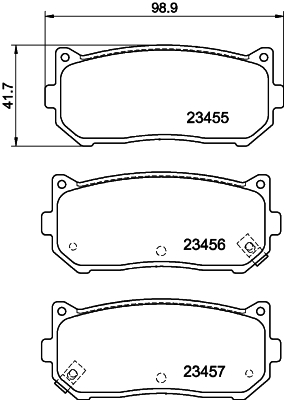 HELLA-PAGID Hátsó fékbetét 8DB355009-341