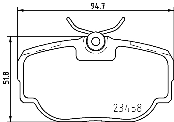 HELLA-PAGID Hátsó fékbetét 8DB355009-541