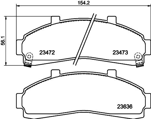 HELLA-PAGID Első fékbetét 8DB355009-941