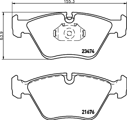 HELLA-PAGID Első fékbetét 8DB355009-651