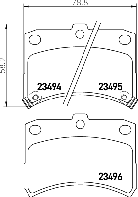 HELLA-PAGID Első fékbetét 8DB355017-121