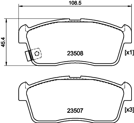 HELLA-PAGID Első fékbetét 8DB355015-071