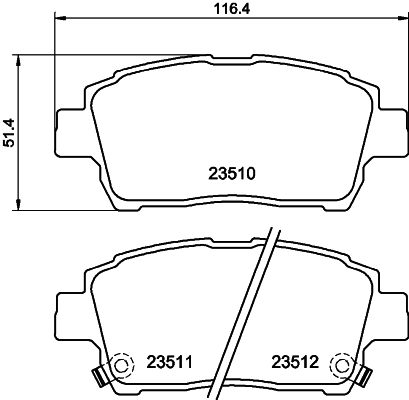 HELLA-PAGID Első fékbetét 8DB355017-081