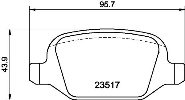 HELLA-PAGID Hátsó fékbetét 8DB355009-361