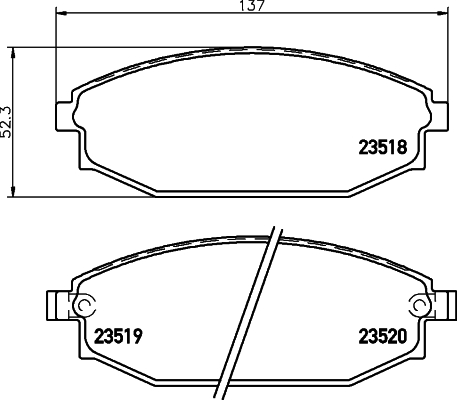 HELLA-PAGID Első fékbetét 8DB355009-961