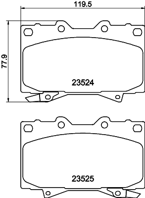 HELLA-PAGID Első fékbetét 8DB355009-371