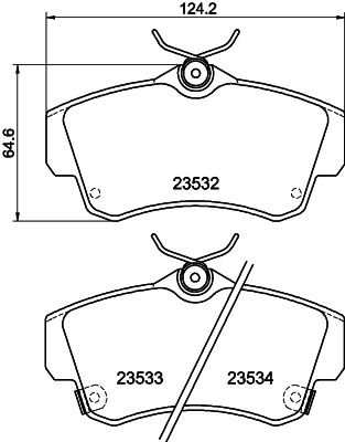 HELLA-PAGID Első fékbetét 8DB355018-651