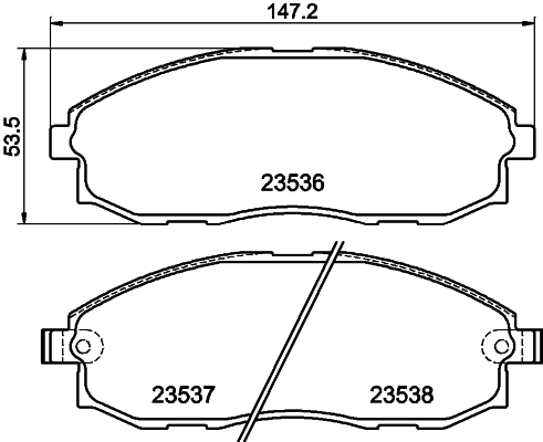 HELLA-PAGID Első fékbetét 8DB355009-381