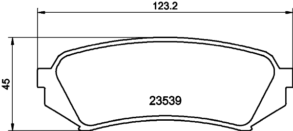 HELLA-PAGID Hátsó fékbetét 8DB355009-391