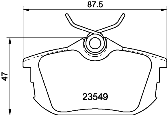 HELLA-PAGID Hátsó fékbetét 8DB355018-271