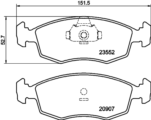 HELLA-PAGID Első fékbetét 8DB355009-131