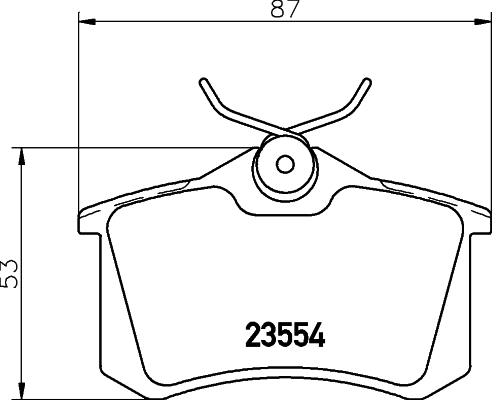 HELLA-PAGID Hátsó fékbetét 8DB355017-711