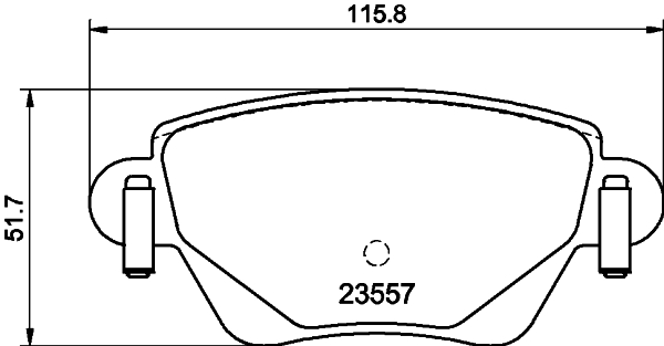 HELLA-PAGID Hátsó fékbetét 8DB355009-081