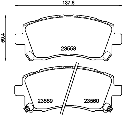 HELLA-PAGID Első fékbetét 8DB355017-291