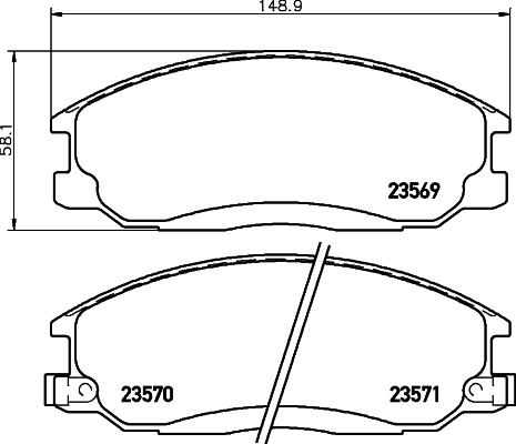 HELLA-PAGID Első fékbetét 8DB355009-991