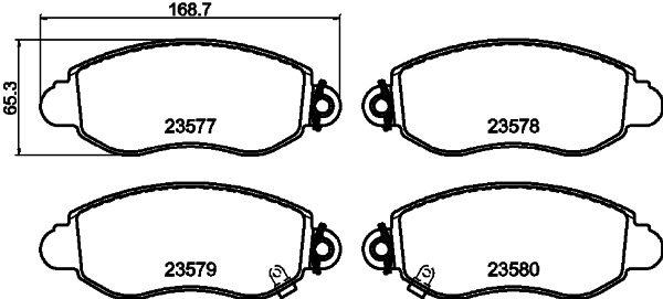 HELLA-PAGID Első fékbetét 8DB355019-361