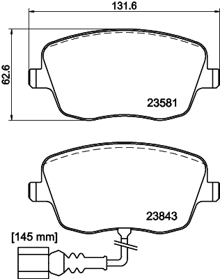 HELLA-PAGID Első fékbetét 8DB355018-811