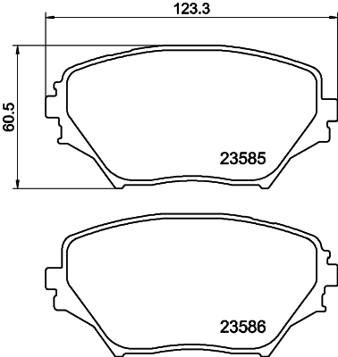 HELLA-PAGID Első fékbetét 8DB355009-741