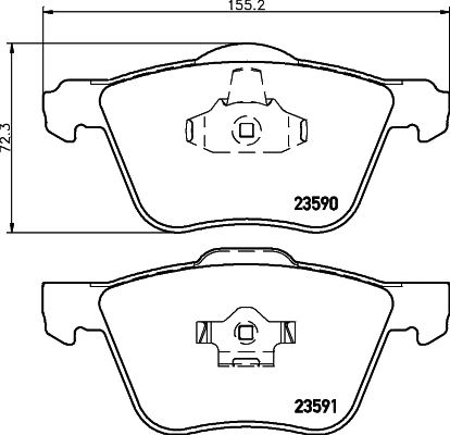 HELLA-PAGID Első fékbetét 8DB355011-571