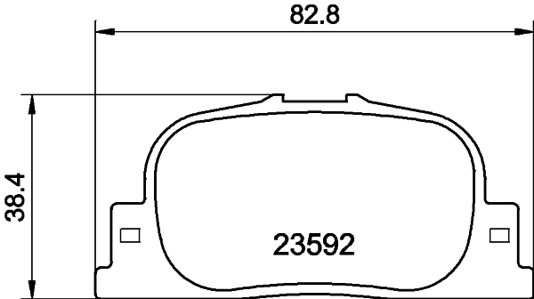 HELLA-PAGID Hátsó fékbetét 8DB355010-001