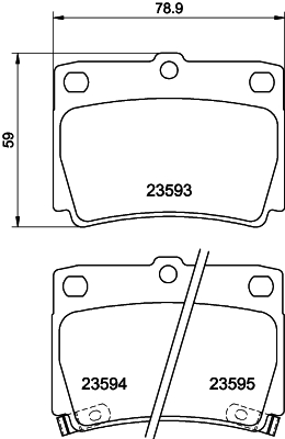 HELLA-PAGID Hátsó fékbetét 8DB355009-501