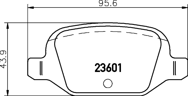 HELLA-PAGID Hátsó fékbetét 8DB355009-551